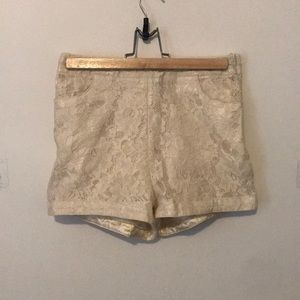 Laced high waisted shorts